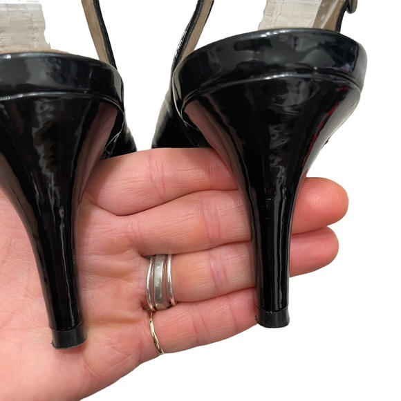 Nuture black patent leather sling back pumps size 8.5 - Picture 9 of 10